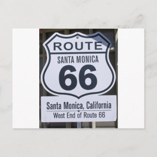 Officiële route 66 eindteken santa monica briefkaart