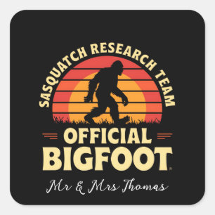 Officiële Sasquatch onderzoeksteam: Bigfoot Hunter Vierkante Sticker