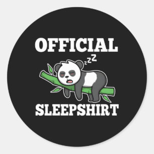 Officiële Slaap Panda Ronde Sticker