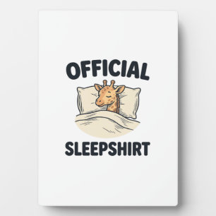 Officiële slaapshirt Giraffe Grappig slaap shirt D Fotoplaat