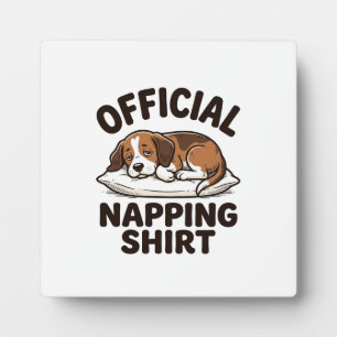 Officiële slaapshirt slaperige hond vintage ontwer fotoplaat