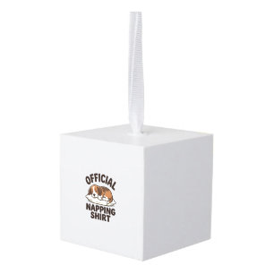 Officiële slaapshirt slaperige hond vintage ontwer kubus ornament