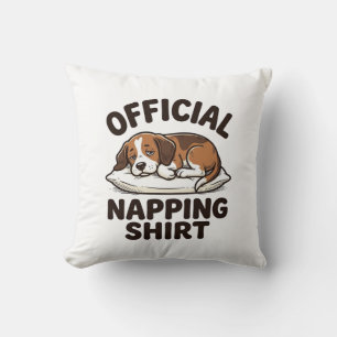 Officiële slaapshirt slaperige hond vintage ontwer kussen