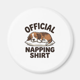Officiële slaapshirt slaperige hond vintage ontwer magneet