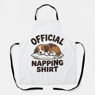 Officiële slaapshirt slaperige hond vintage ontwer schort