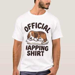 Officiële slaapshirt slaperige hond vintage ontwer t-shirt
