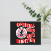 Officiële squatch hunter briefkaart (Staand voorkant)