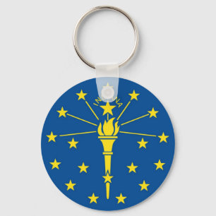 Officiële staatsvlag Indiana Sleutelhanger