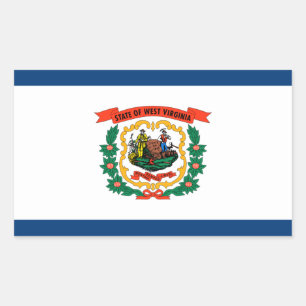 Officiële Sticker van de vlag van de staat West Vi