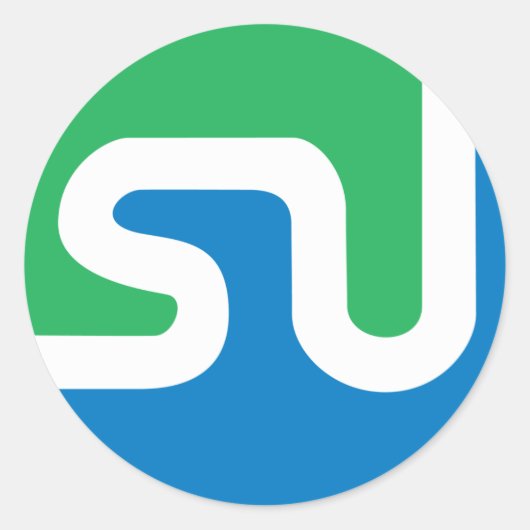Officiële StumbleUpon logo Ronde Sticker (Voorkant)