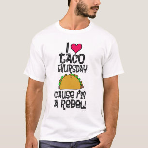Officiële Taco donderdag grappig eten slogan T-shirt