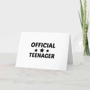 OFFICIËLE TEENAGER FEESTDAGEN KAART