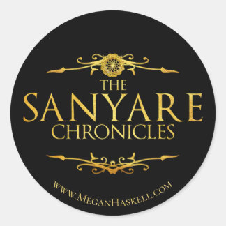 Officiële ticker van Sanyare Chronicles Ronde Sticker