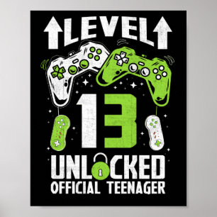 Officiële tiener 13e jaars niveau 13 niet-vergrend poster