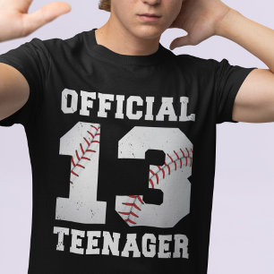 Officiële Tiener 13e Verjaardag Baseball 13 jaar T-shirt