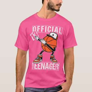 Officiële tiener 13e verjaardag Boy Funny Basketba T-shirt