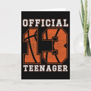 Officiële Tiener 13e Verjaardag Boy Party Bysketby Kaart