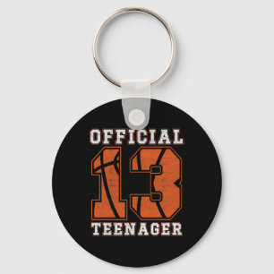 Officiële Tiener 13e Verjaardag Boy Party Bysketby Sleutelhanger
