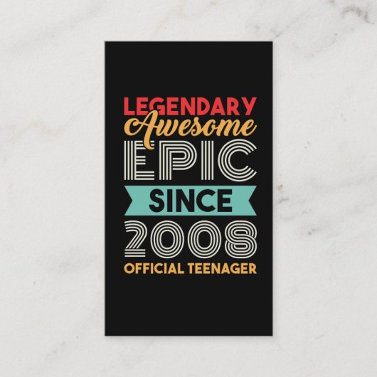 Officiële tiener 13e verjaardag Dertien jaar oud Visitekaartje (Voorkant)