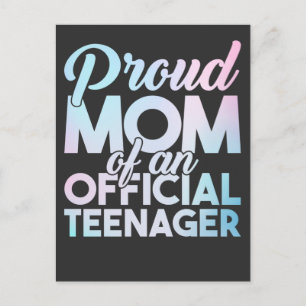 Officiële tiener Moeder Proud Teenager Mam Briefkaart
