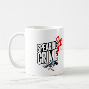 Officiële toespraak over criminaliteit koffiemok