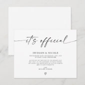 Officiële trouwannonce voor een weggelopen bruidsp aankondiging (Voorkant / Achterkant)