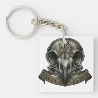 Officiële Two Raven Concepts Merklogo Acryl Sleutelhanger
