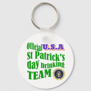Officiële U.S.A. St Patrick's drink team Sleutelhanger