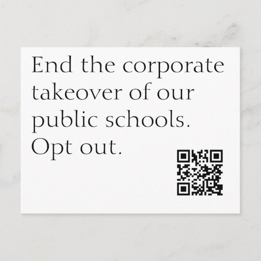 Officiële Verenigde Opt-out Briefkaarten (Voorkant)