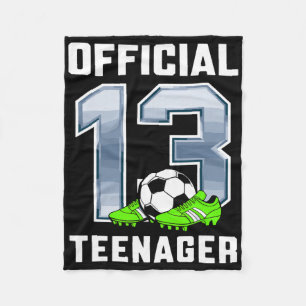 Officiële verjaardagsfeestje voetbal thema voor ti fleece deken