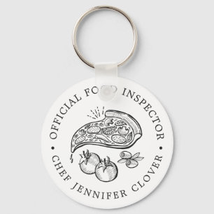 Officiële voedselinspecteur Pizza Thmed Sleutelhanger