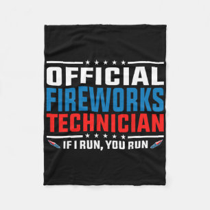 Officiële vuurwerktechnicus 4 juli Pyro-tec Fleece Deken
