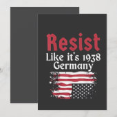 Officiële Weerstand Als Het Duitsland Van 1938 Wee Bedankkaart (Voorkant / Achterkant)