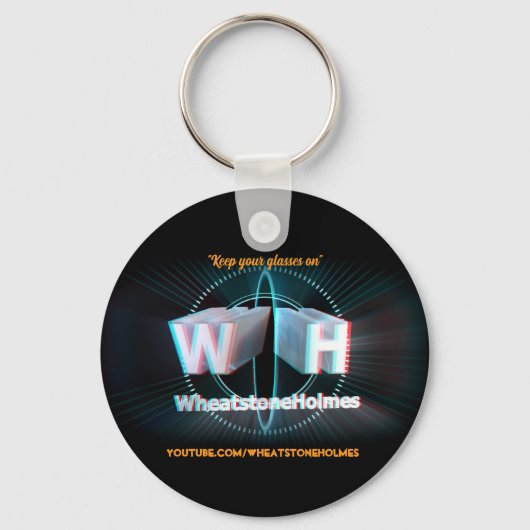 Officiële WheatstoneHolmes YouTube stereoscopisch Sleutelhanger (Voorkant)