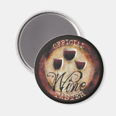 Officiële Wine Taster knop sticker Magneet (Voorkant / Achterkant)