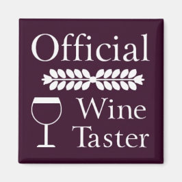 Officiële Wine Taster vierkante magneet