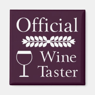 Officiële Wine Taster vierkante magneet
