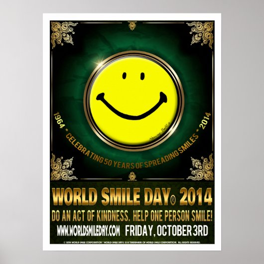 Officiële World Smile Day® 2014 Poster (Voorkant)