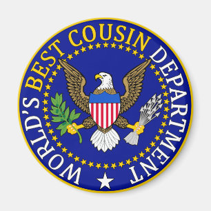 Officiële World's Best Cousin Seal Magneet