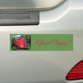 Officiële zigeuner! Rode reizigerscaravan Bumpersticker (Op auto)