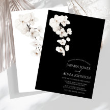 Officiële zwart-wit orchidee bruiloft
