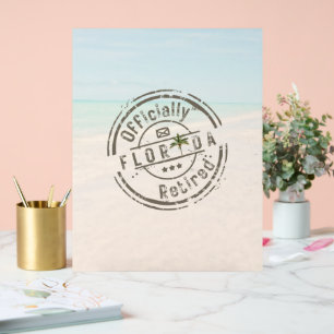 Officiellement à la retraite sur la plage tropical