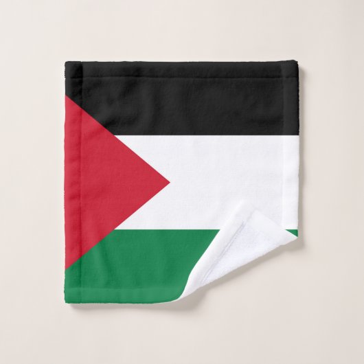 officiellement le drapeau de l'État de Palestine (Gant de toilette)