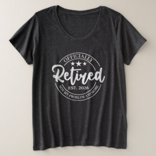 Officiellement Retraité 2026 Badge Blanc Pas Mon P