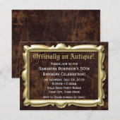 Officiellement un Antique Antique Fête Invitations (Devant / Derrière)
