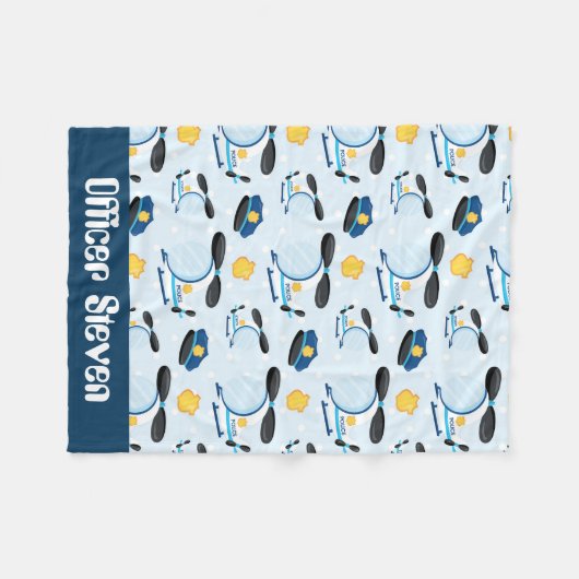 Officier ajouter le nom police couverture bébé (Devant (Horizontal))