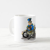 Officier De Police Écrivant Un Billet Mug (Devant gauche)