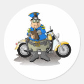 Officier De Police Écrivant Un Stickers De Billets (Devant)