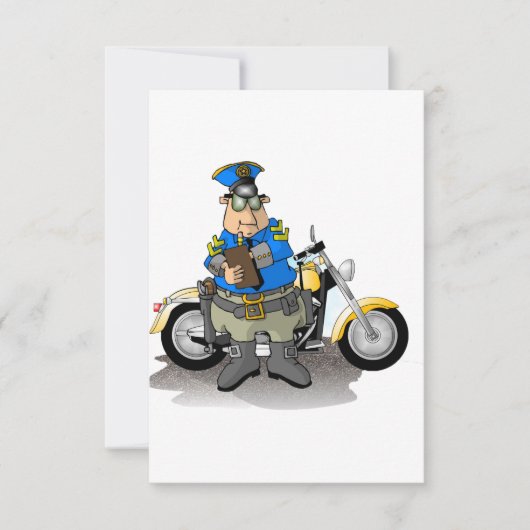 Officier De Police Écrivant Une Invitation De Bill (Devant)