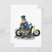 Officier De Police Écrivant Une Invitation De Bill (Devant / Derrière)